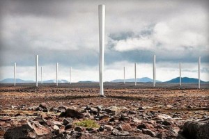 Vortex bladeless turbines wobble to generate energy